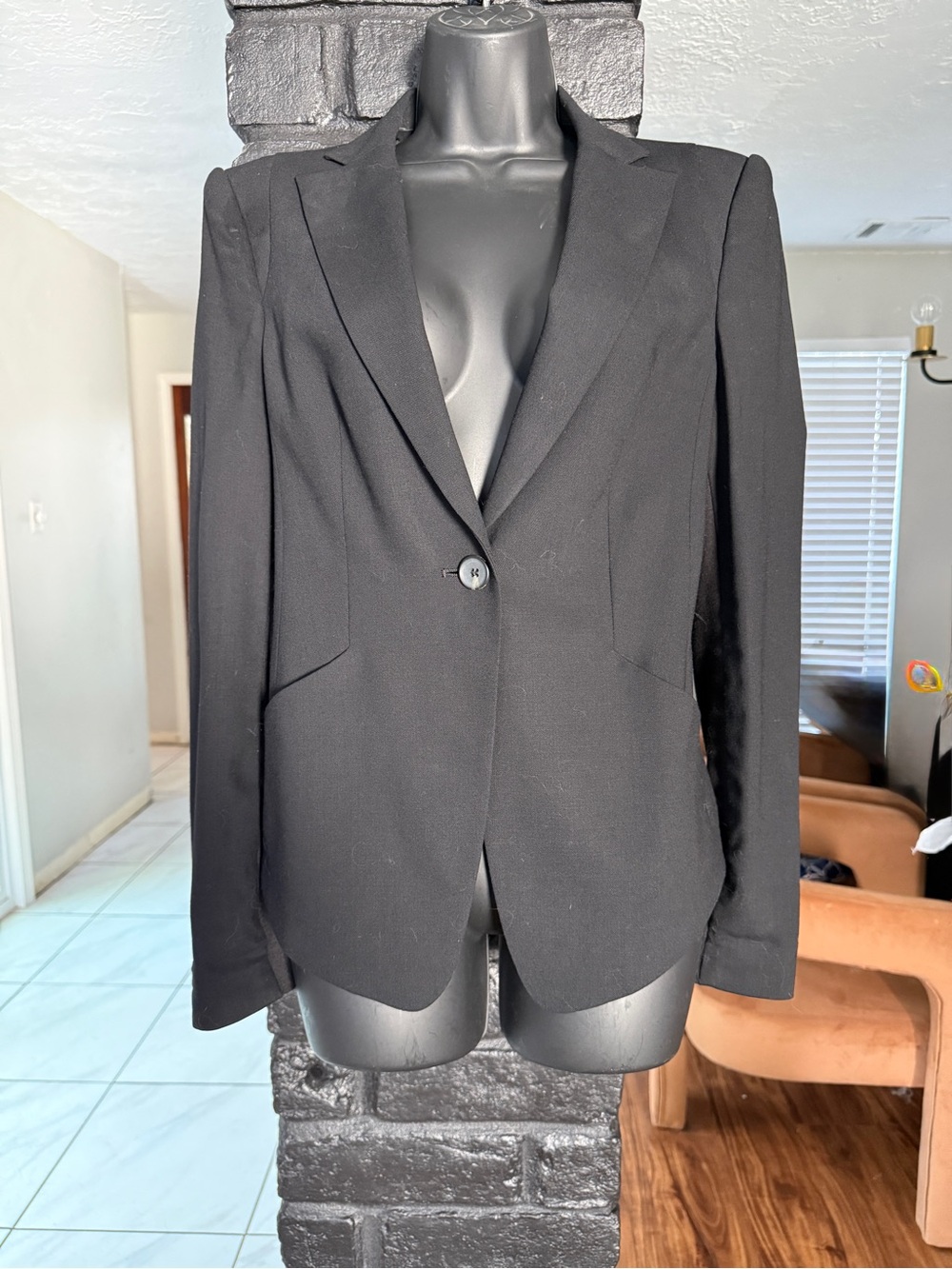 BCBGMaxAzria Black Single-Button Tailored Blazer